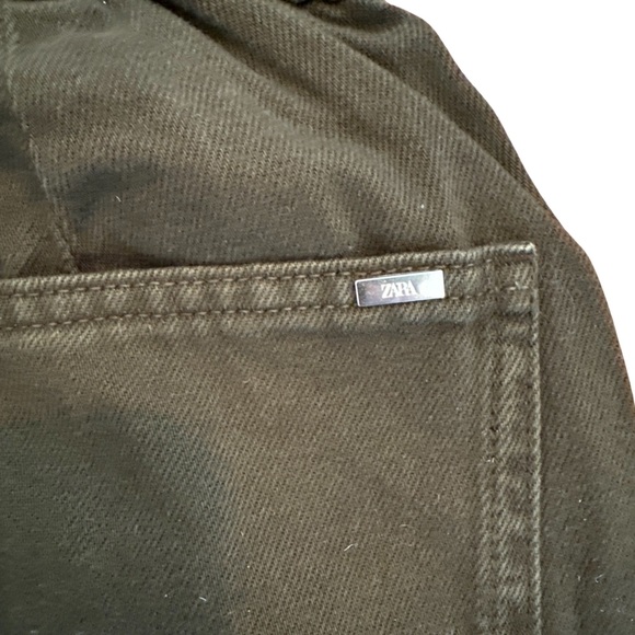 ZARA HIGH RISE - BAGGY PAPERBAG - TAPERED LEG - ANKLE-GRAZER - RIGID - Picture 8 of 11